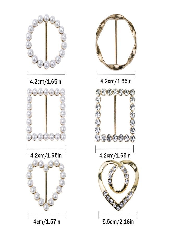 Naturahand 6PCS Scarf and Sweater Ring Clip T-shirt Tie Clips Silk Scarf Ring for Women Clothing Shirt Waist Cincher Clips Metal Round Circle Clip Belt Buckle - Image 5